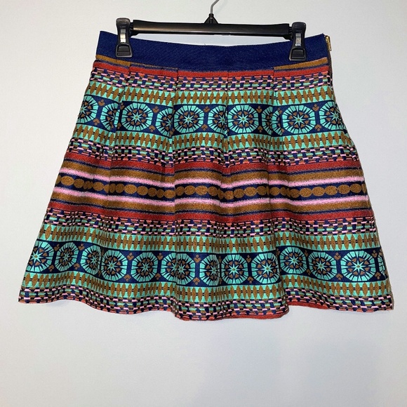 EUC Anthropologie Nomad Morgan Carper Printed Mini Skirt Size 6 - Picture 2 of 9